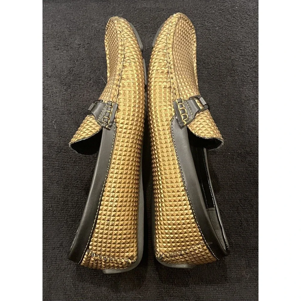 Amali VERF-153 Men’s Size 13 Copper Black Driving Moccasin Loafers Horsebit